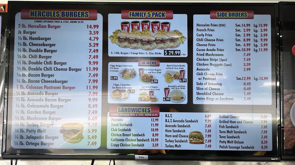 Hercules Burgers Menu image 1